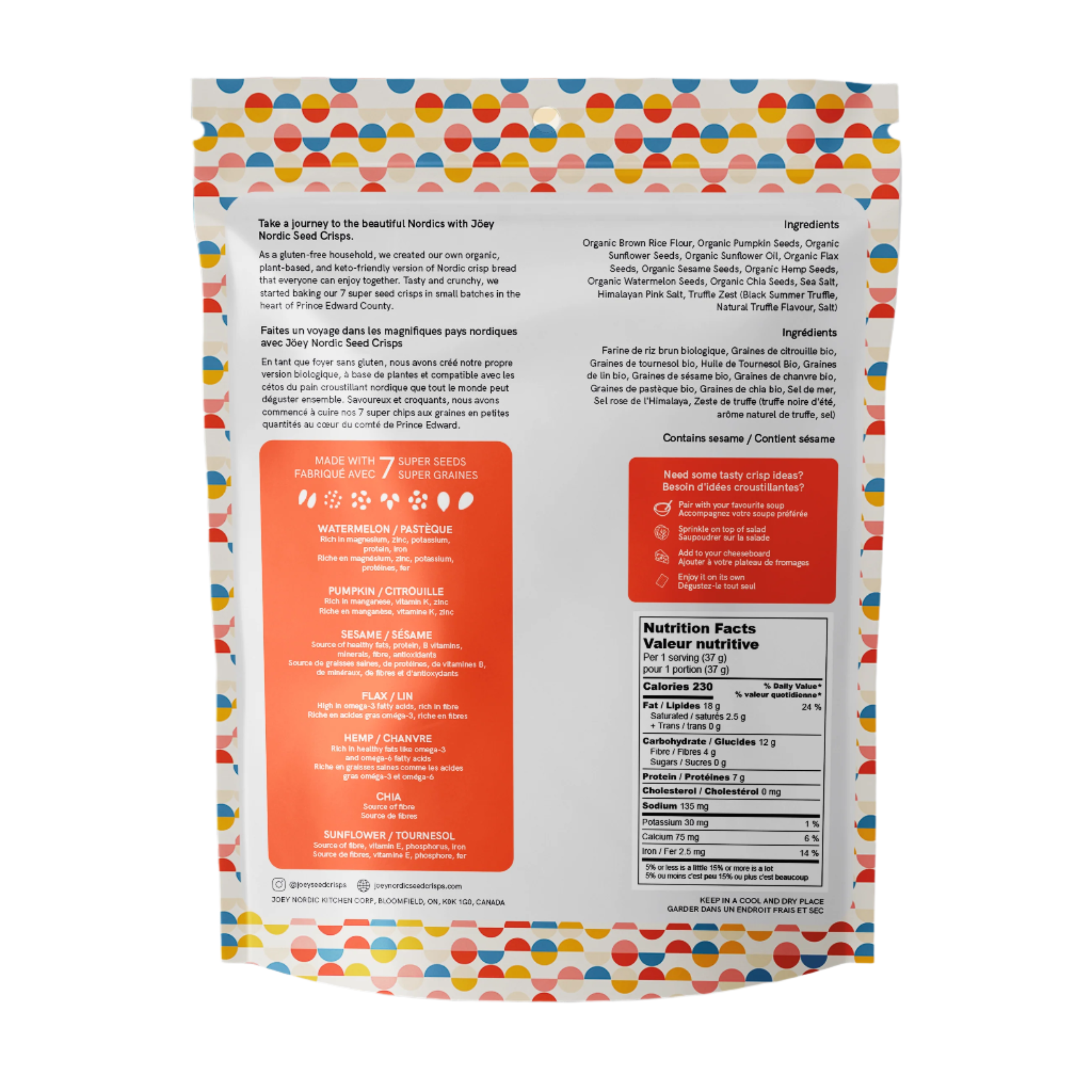 JOEY Truffle Nordic Seed Crisps