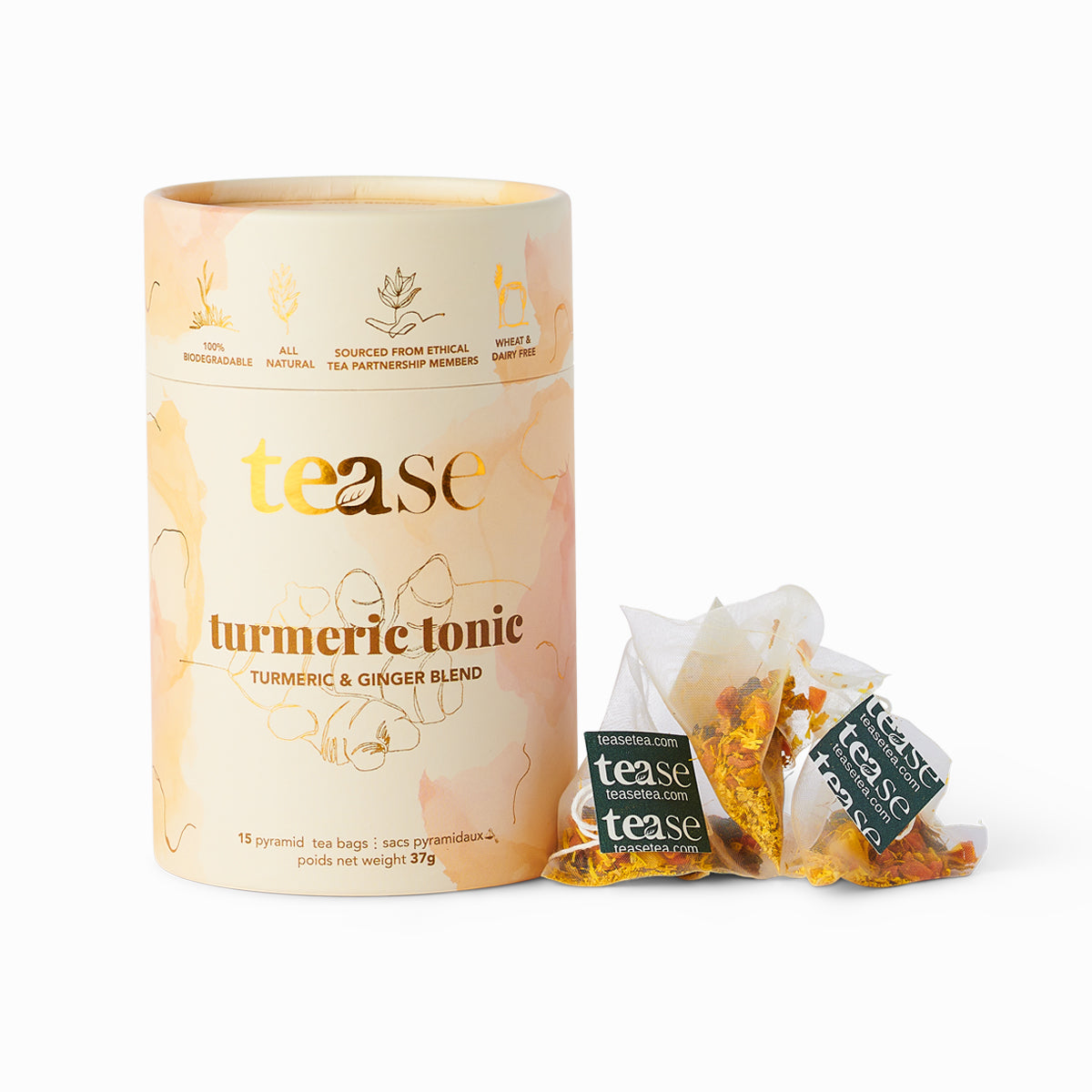 Tease Turmeric Tonic Turmeric + Ginger Herbal Tea