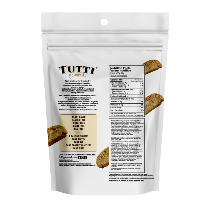 Tutti Gourmet Plant-Based Gluten-Free Gingerbread Biscotti