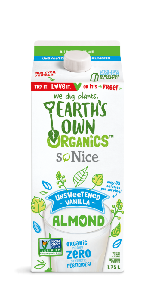 Earth's Own Organic Vanilla Unsweetened Almond Milk