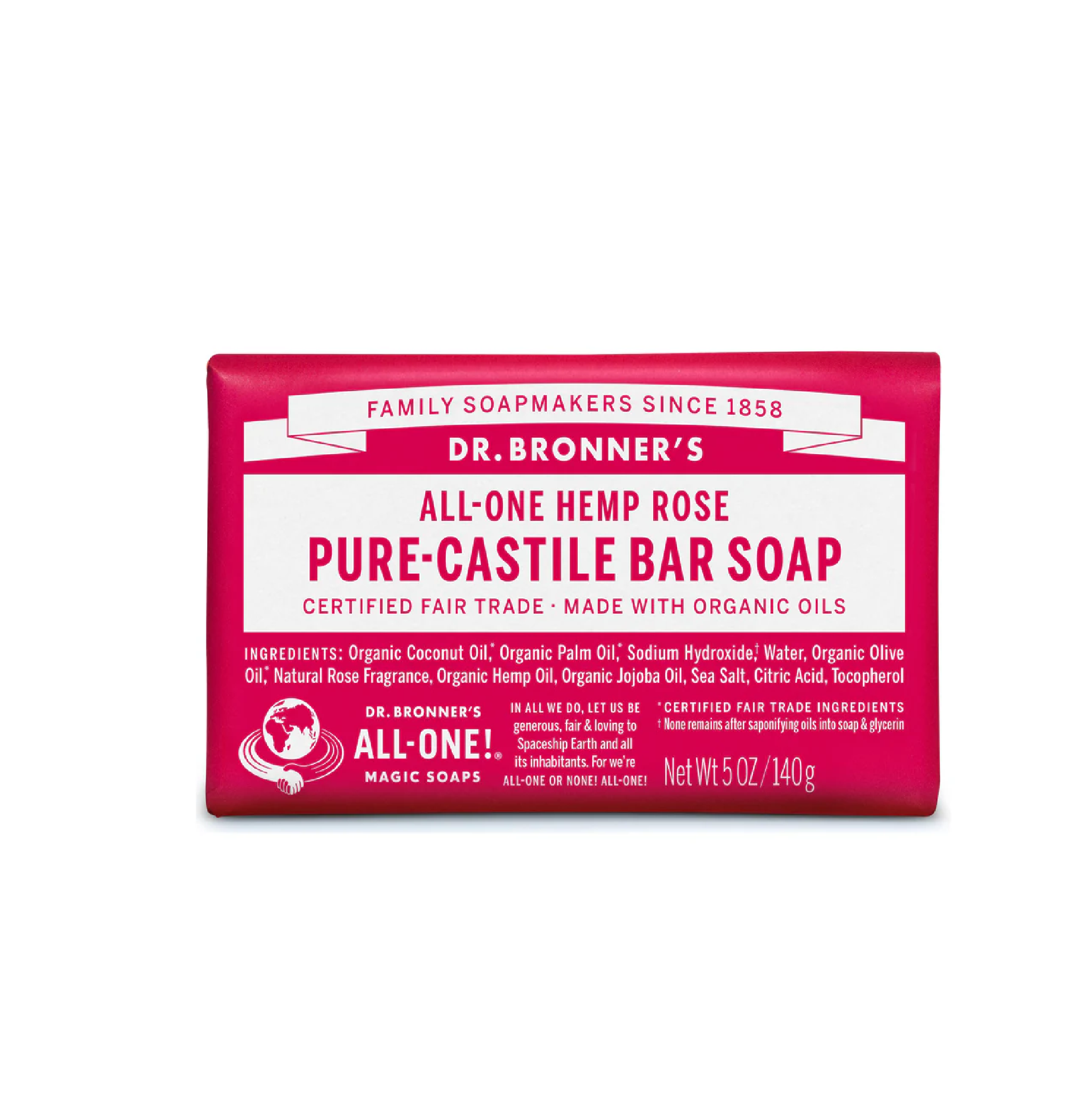 Dr. Bronner's Organic Rose Bar Soap