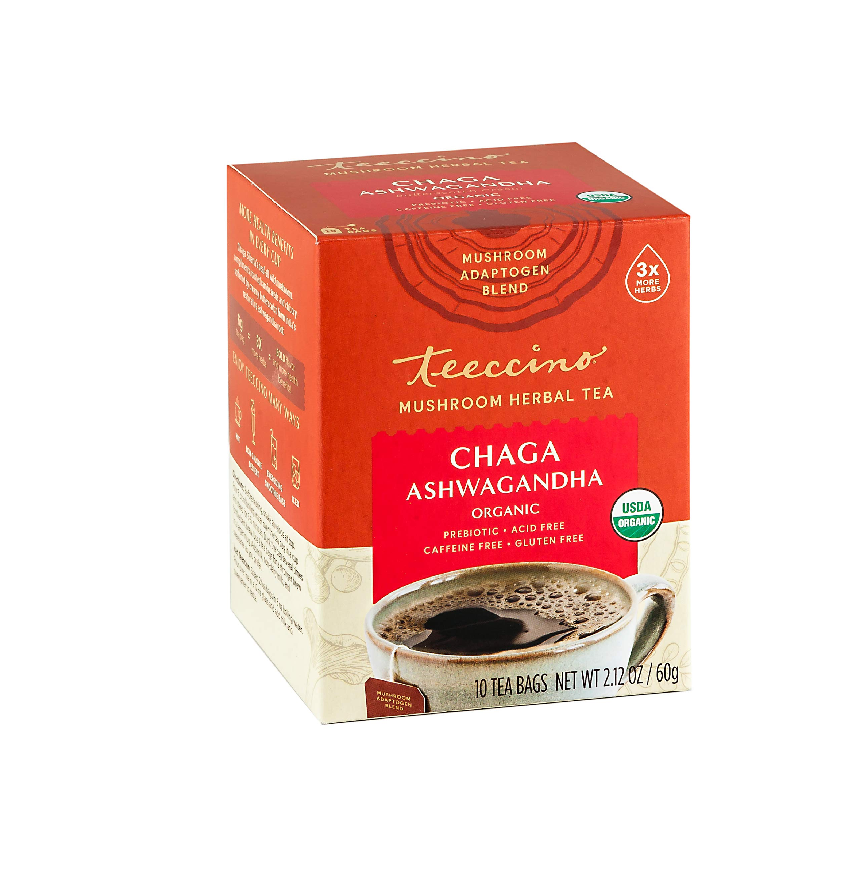 Teeccino Chaga Ashwagandha Tea