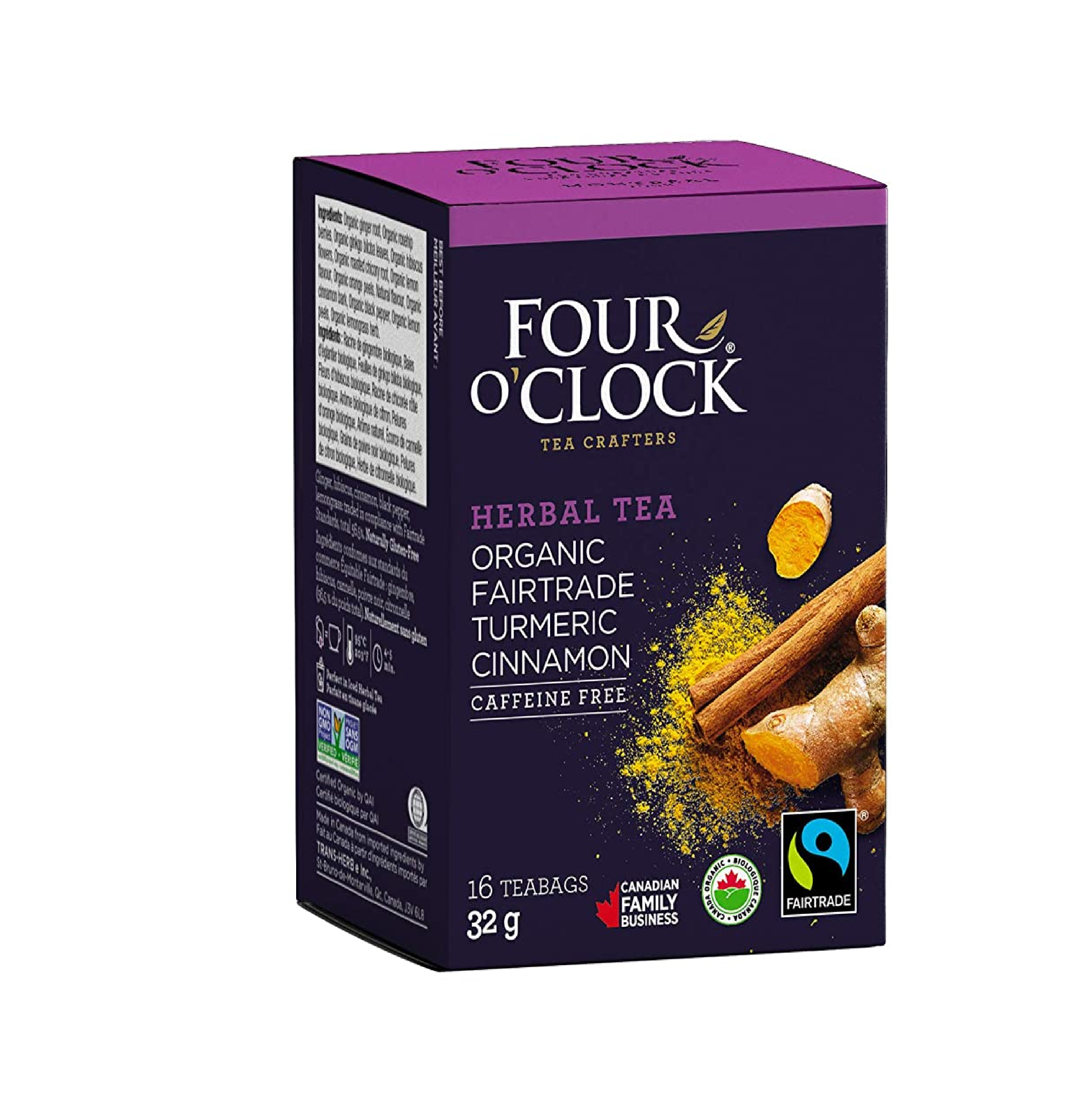 Four O' Clock Organic Turmeric Cinnamon Herbal Tea