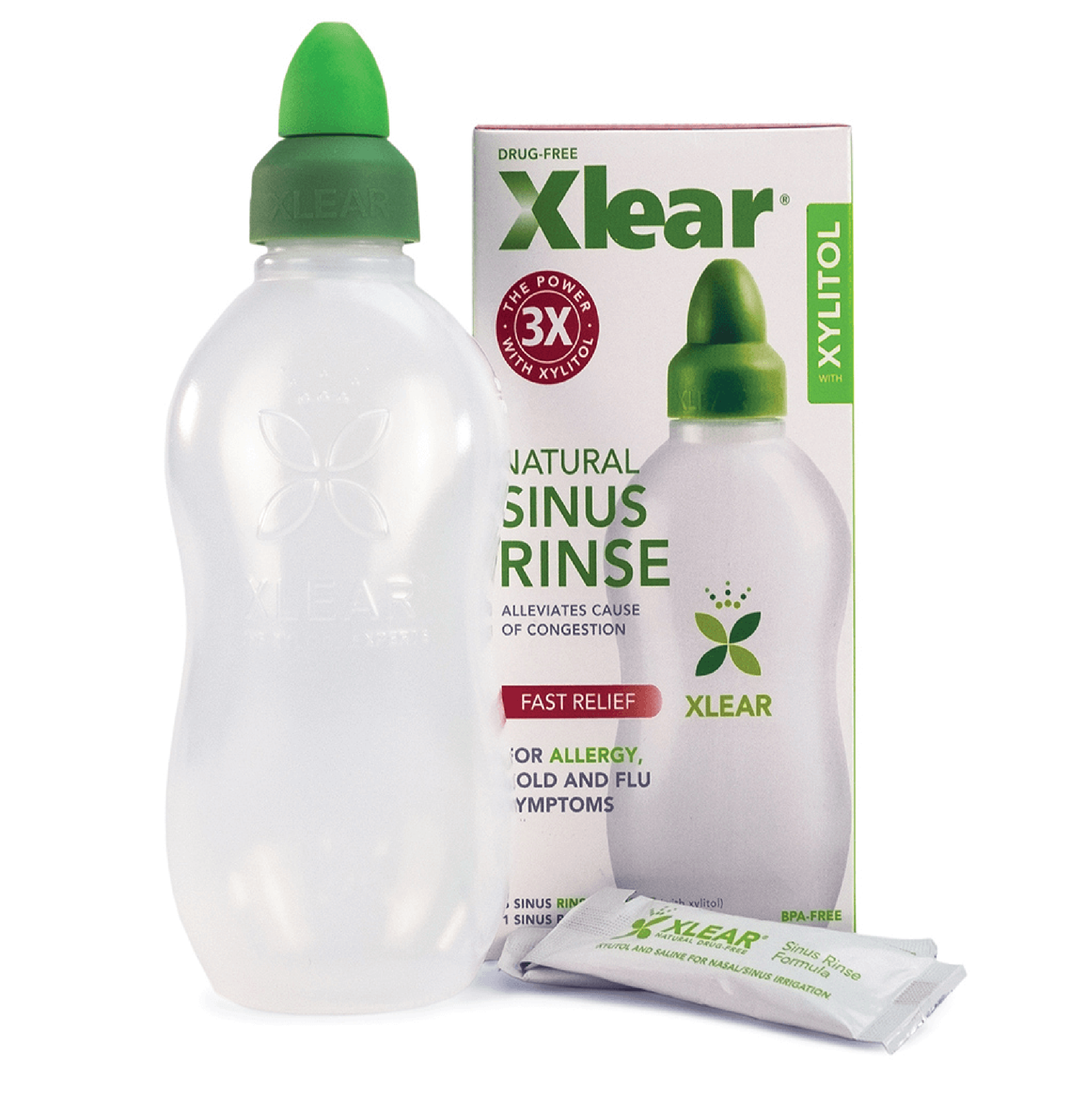 Xlear Natural Sinus Rinse Neti Bottle