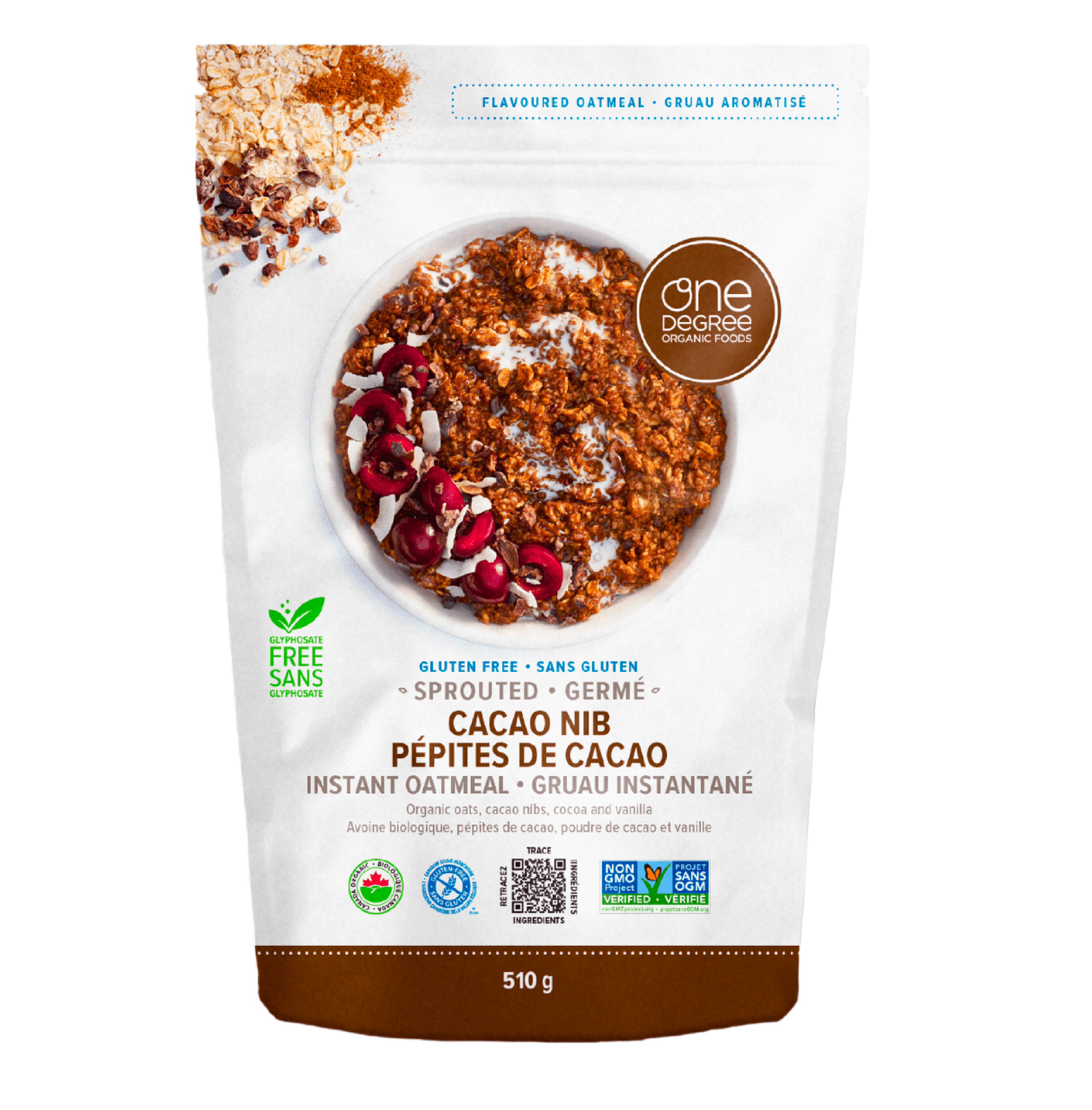 One Degree Sprouted Cacao Nib Instant Oatmeal