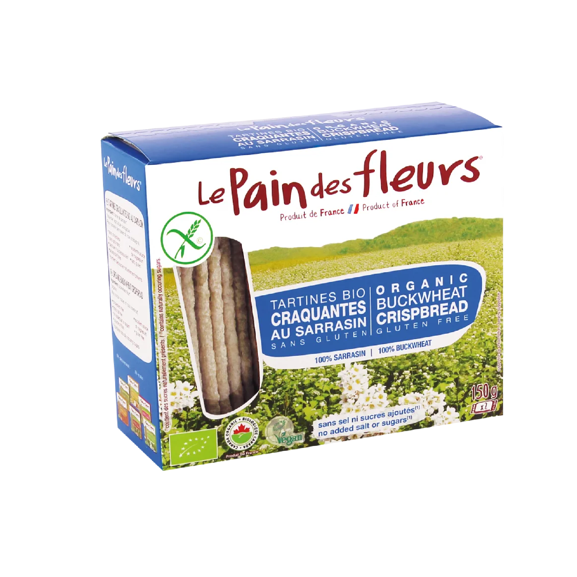 Le Pain Des Fleurs Organic No Sodium Buckwheat Crispbread