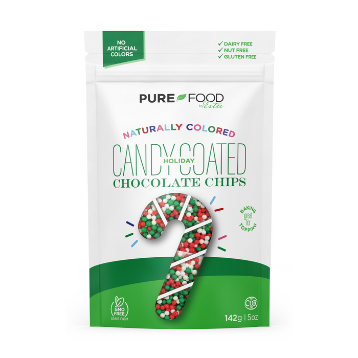 Pure Foods Holiday candy coated mini chocolate chips