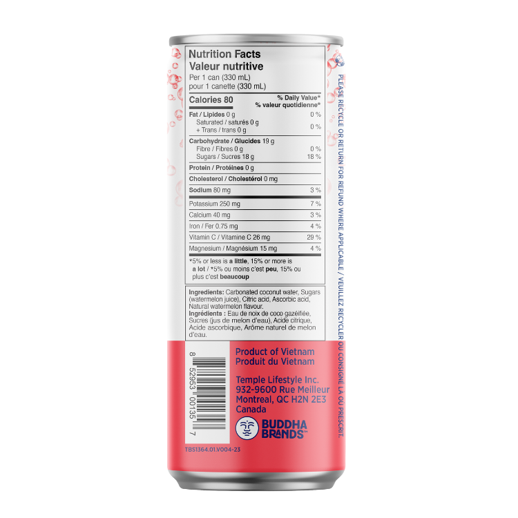 Thirsty Buddha Sparkling Coconut Water with Watermelon