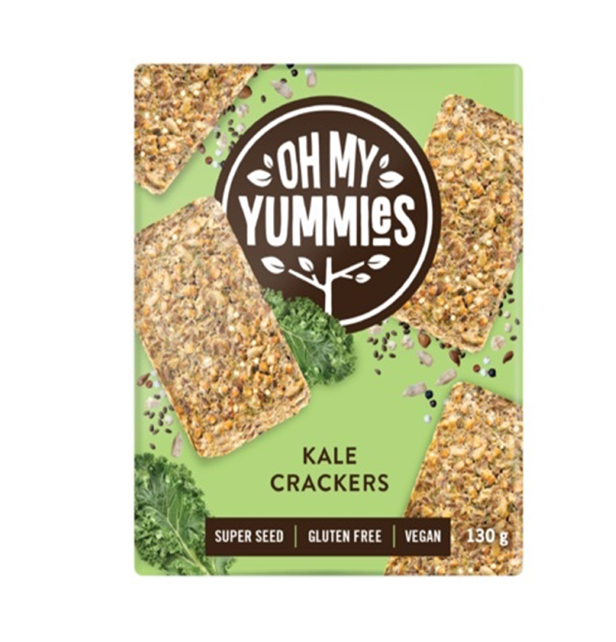 Oh My Yummies Kale Superseed Crackers