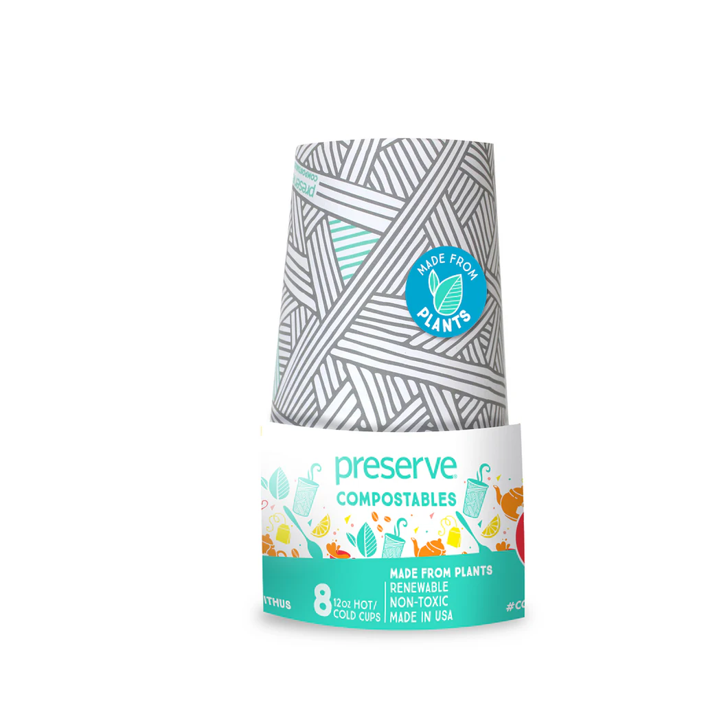 Preserve Compostable White Cups