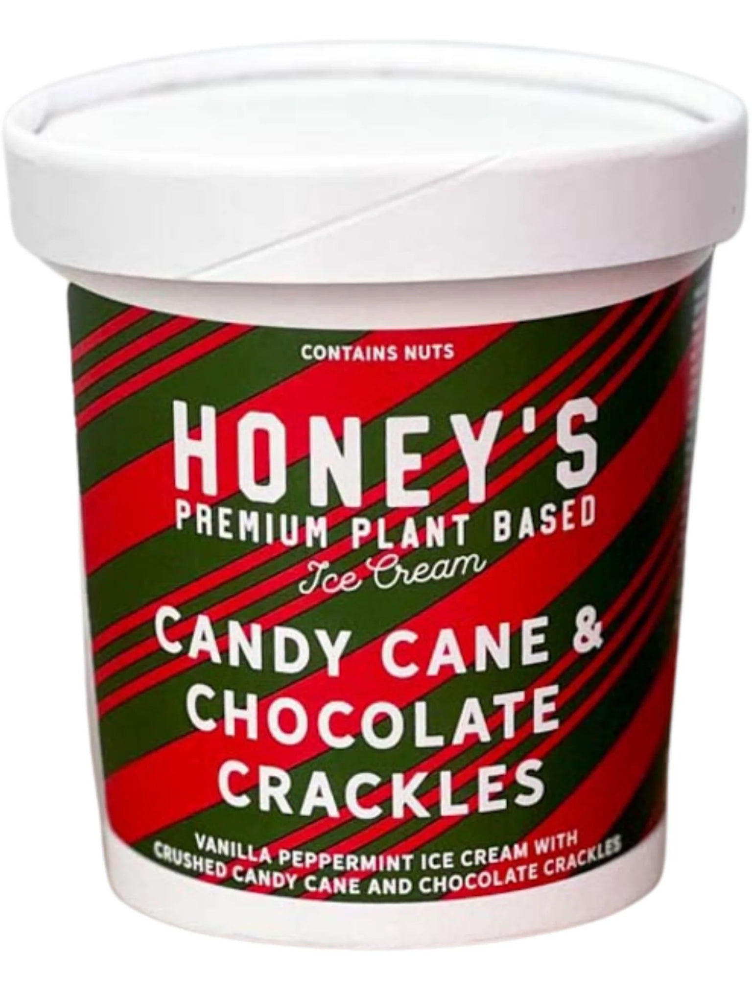 Honey's Vegan Candy Cane & Chocolate Crackle Icecream