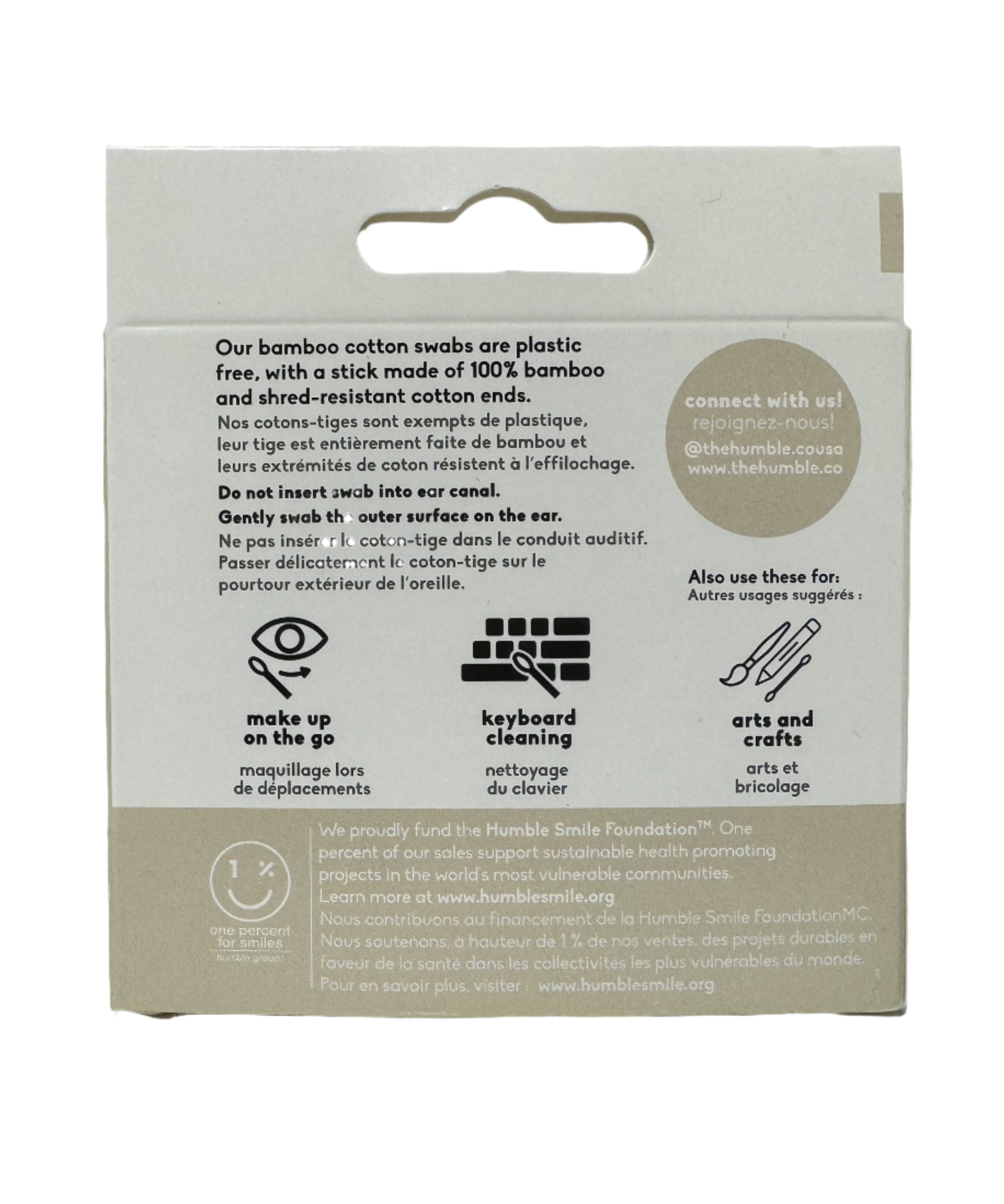 The Humble Co. Vegan Bamboo Cotton Swabs