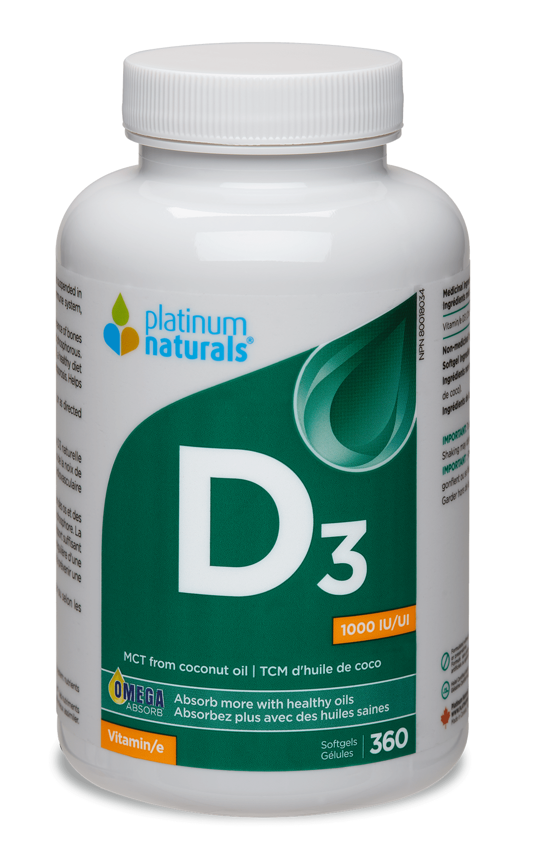 Platinum Naturals Vitamin D3 - 1000 IU
