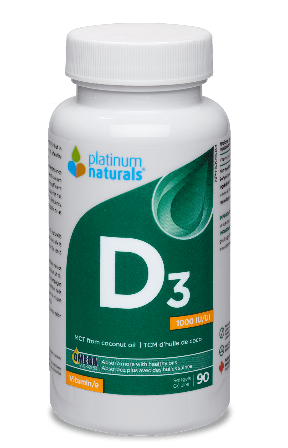 Platinum Naturals Vitamin D3 - 1000 IU