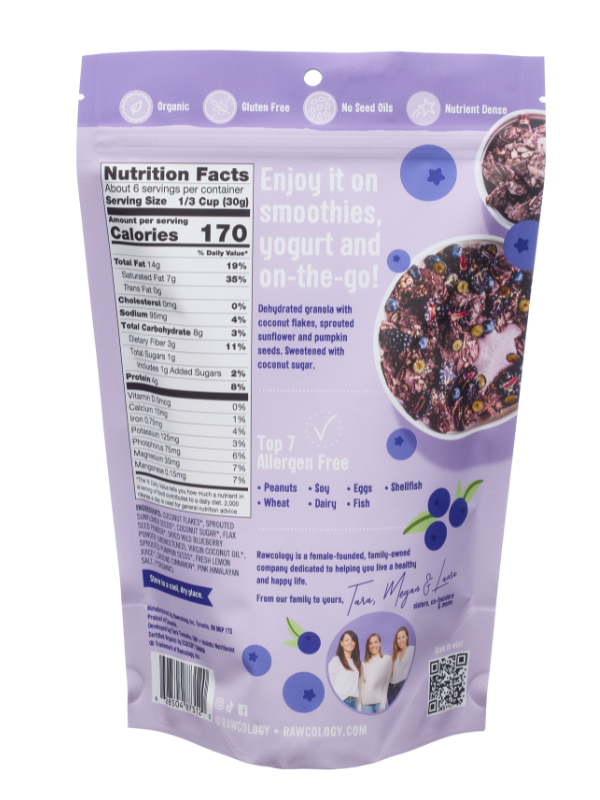Rawcology Organic Blueberry Grain-Free Granola