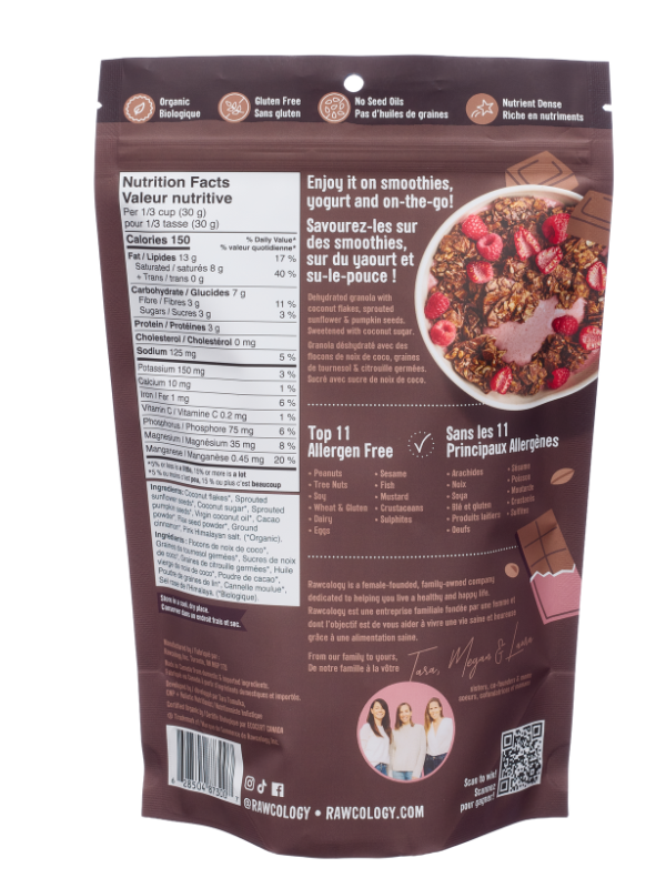 Rawcology Organic Chocolate Grain-Free Granola
