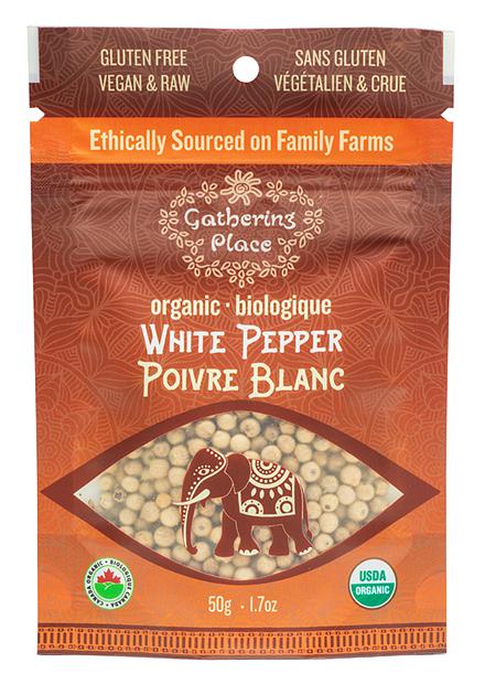 Gathering Place Organic Whole White Pepper
