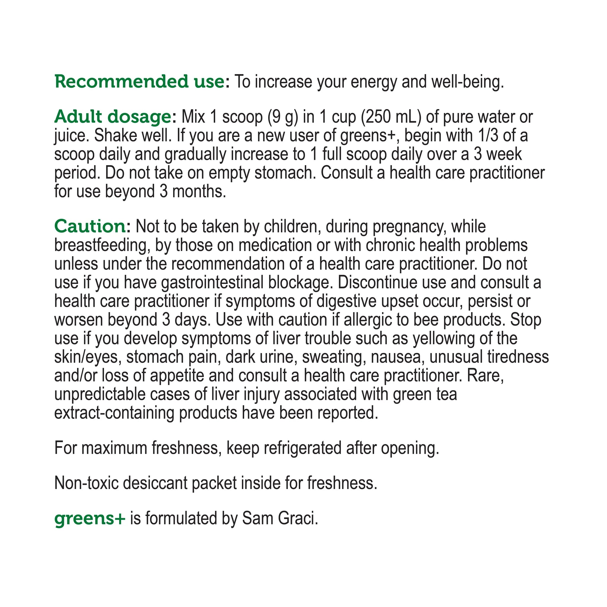 Genuine Health Natural Mixed Berry Original Greens+