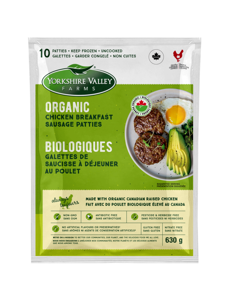 Yorkshire Valley Organic Chicken & Maple Breakfast Sausage Patties