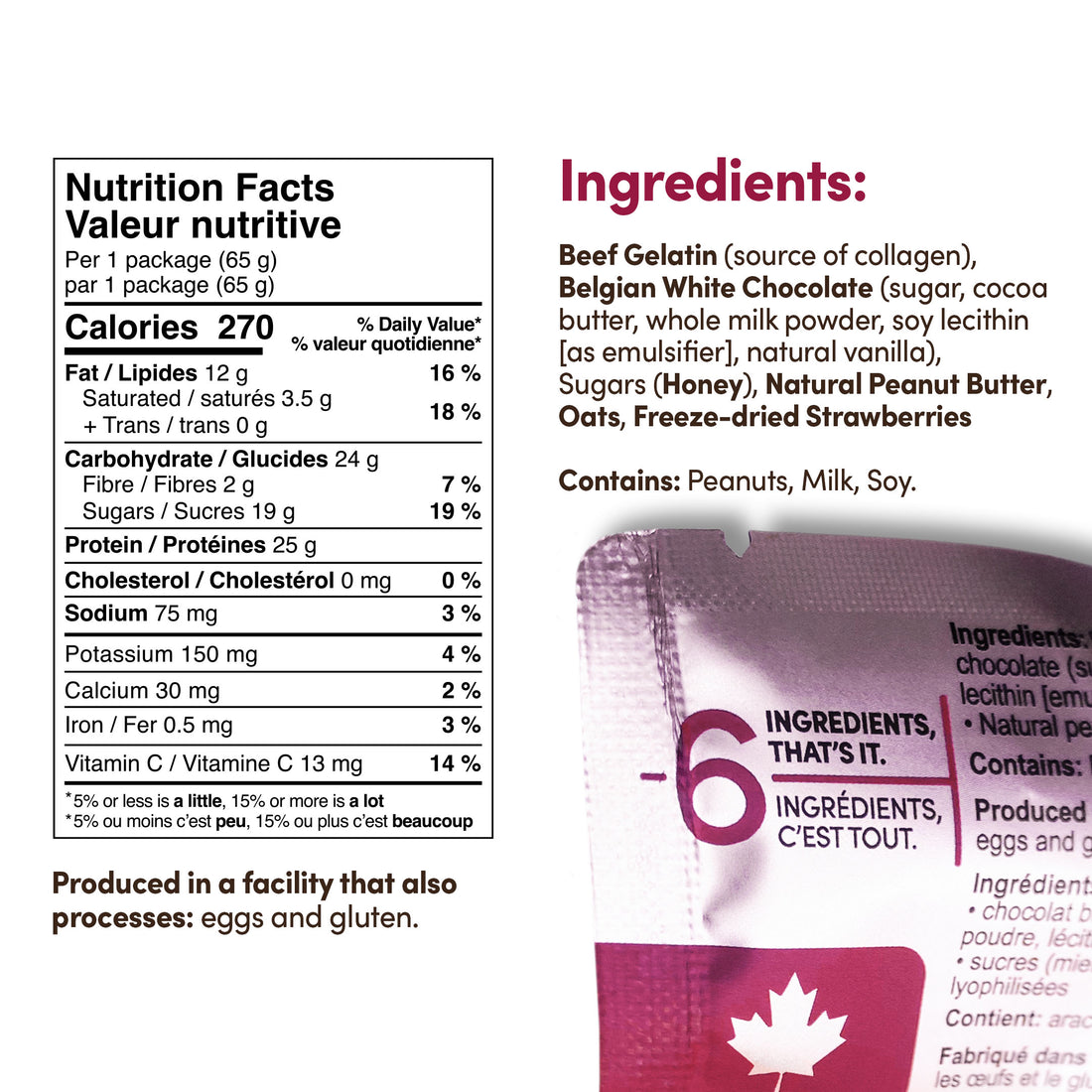 Zentein Nutrition Strawberry Blondie Protein Bar