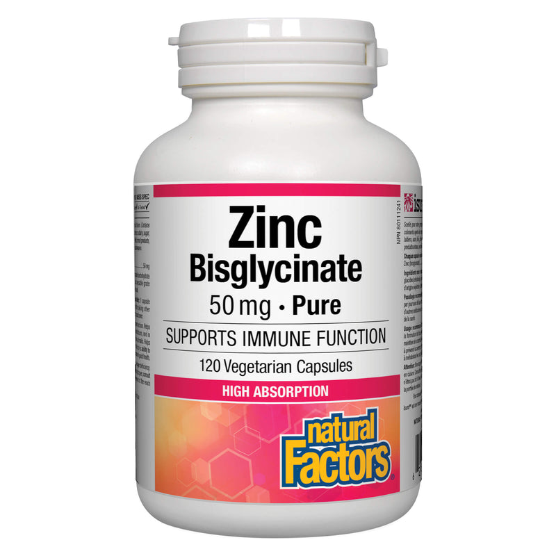 Natural Factors Zinc Bisglycinate 50mg