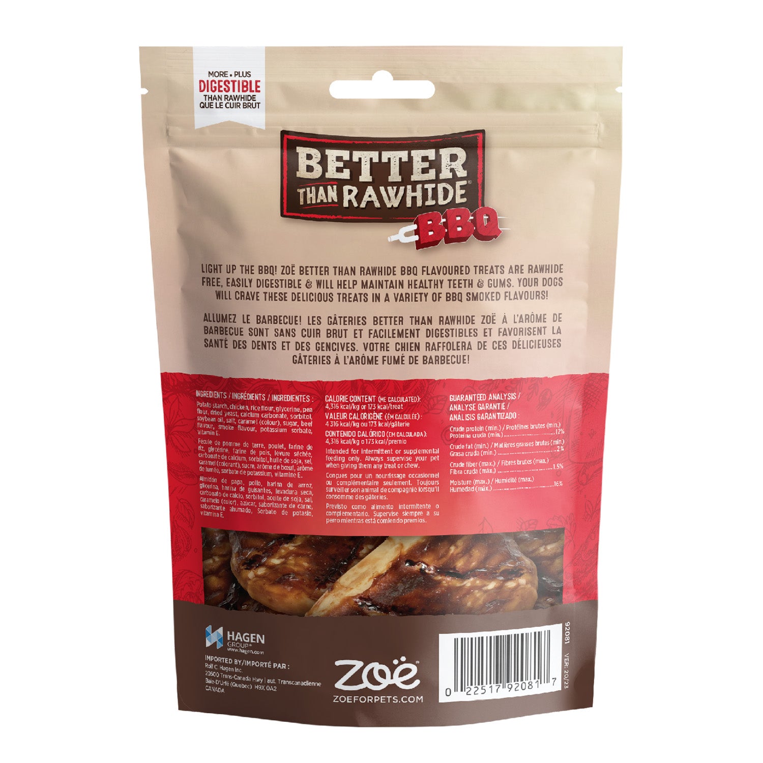 Zoe Rawhide-Free Beef Flavour Dog Treats