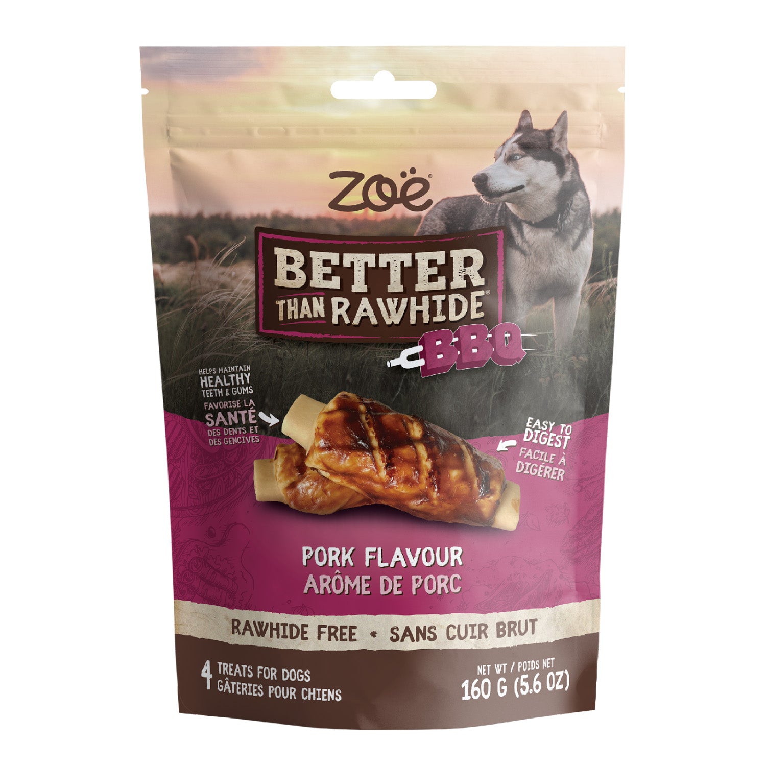 Zoe Rawhide-Free Pork Flavour Dog Treats