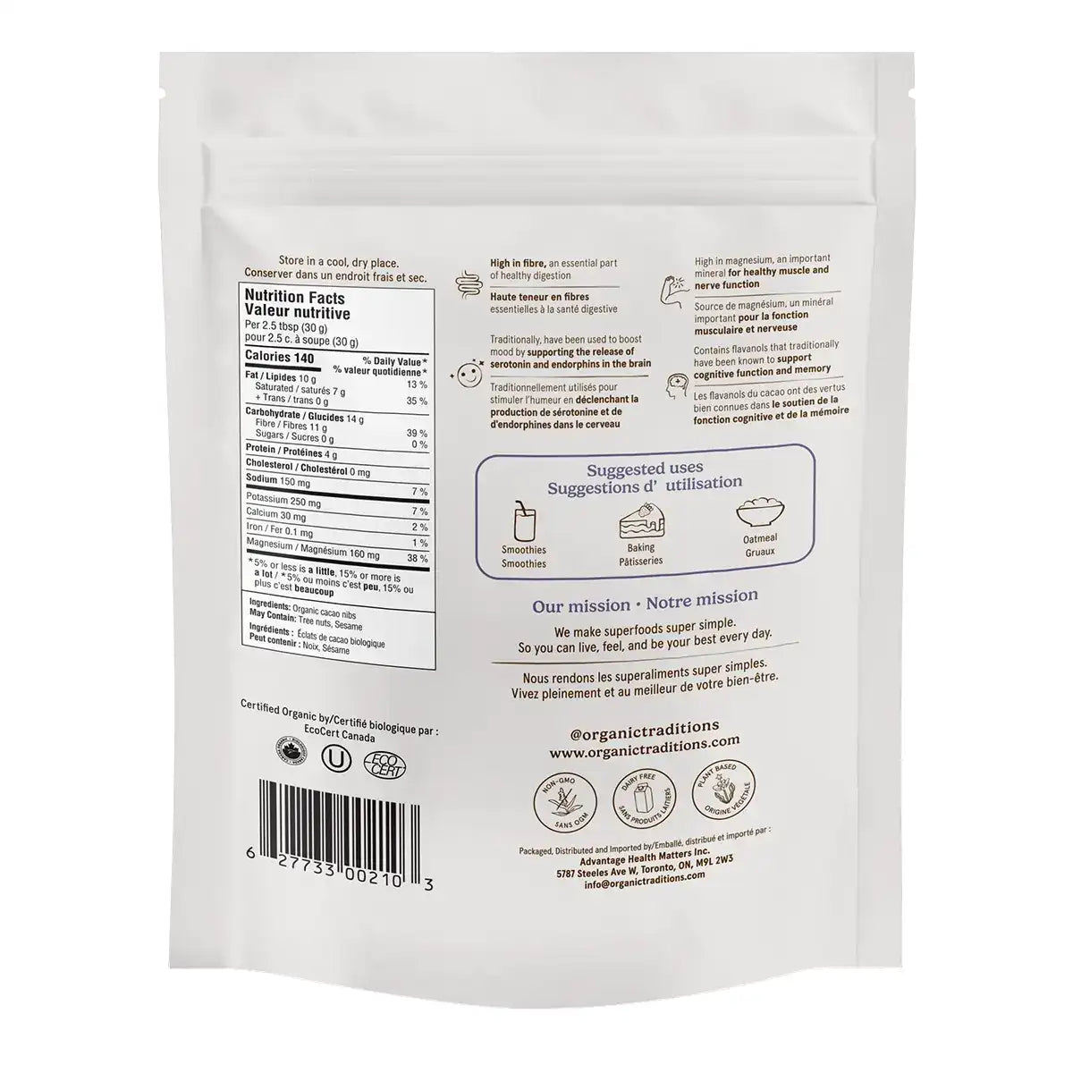 Organic Traditions Organic Cacao Nibs