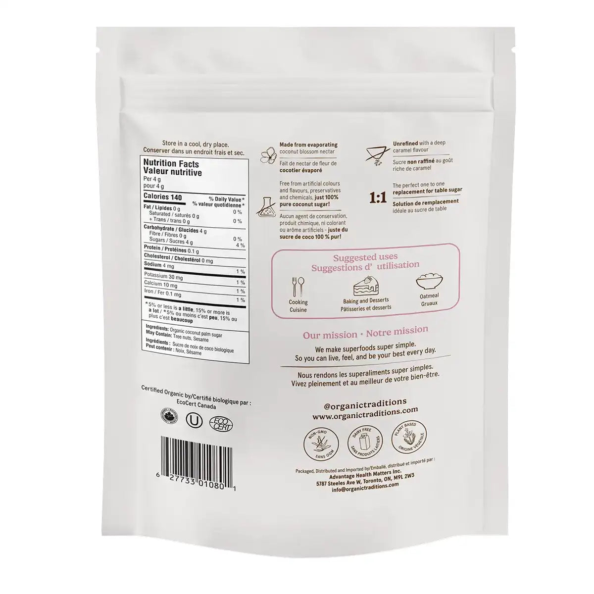 Organic Traditions Organic Coconut Palm Sugar