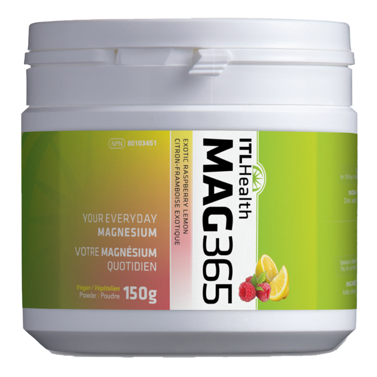 Exotic Raspberry Lemon Mag365 Magnesium Powder