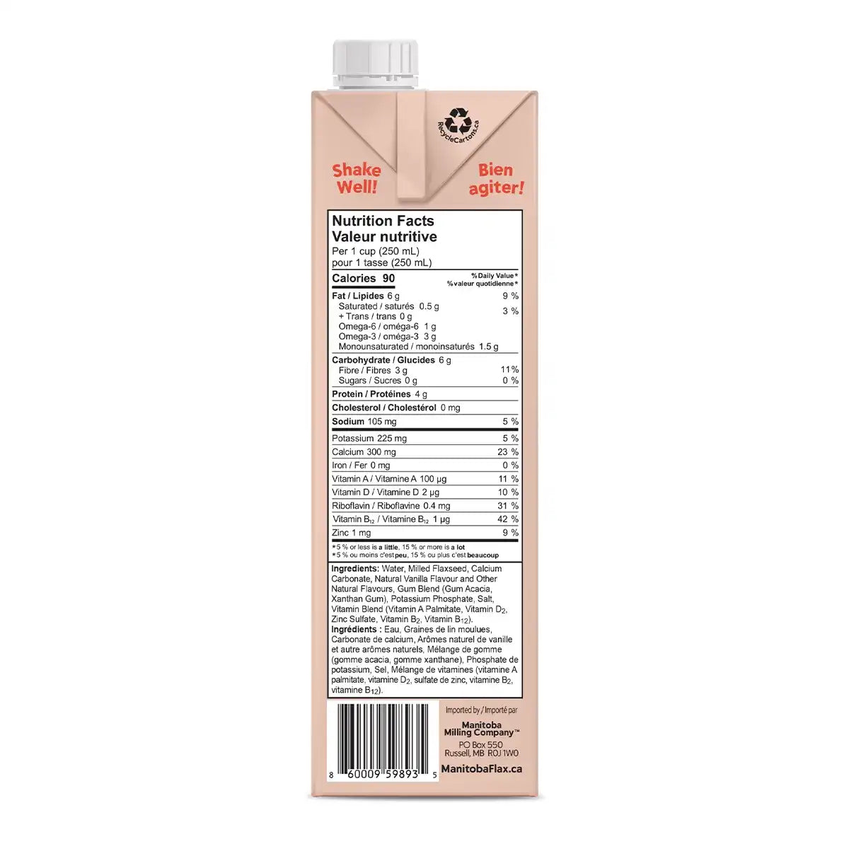 Manitoba Flax Vanilla Flax Beverage