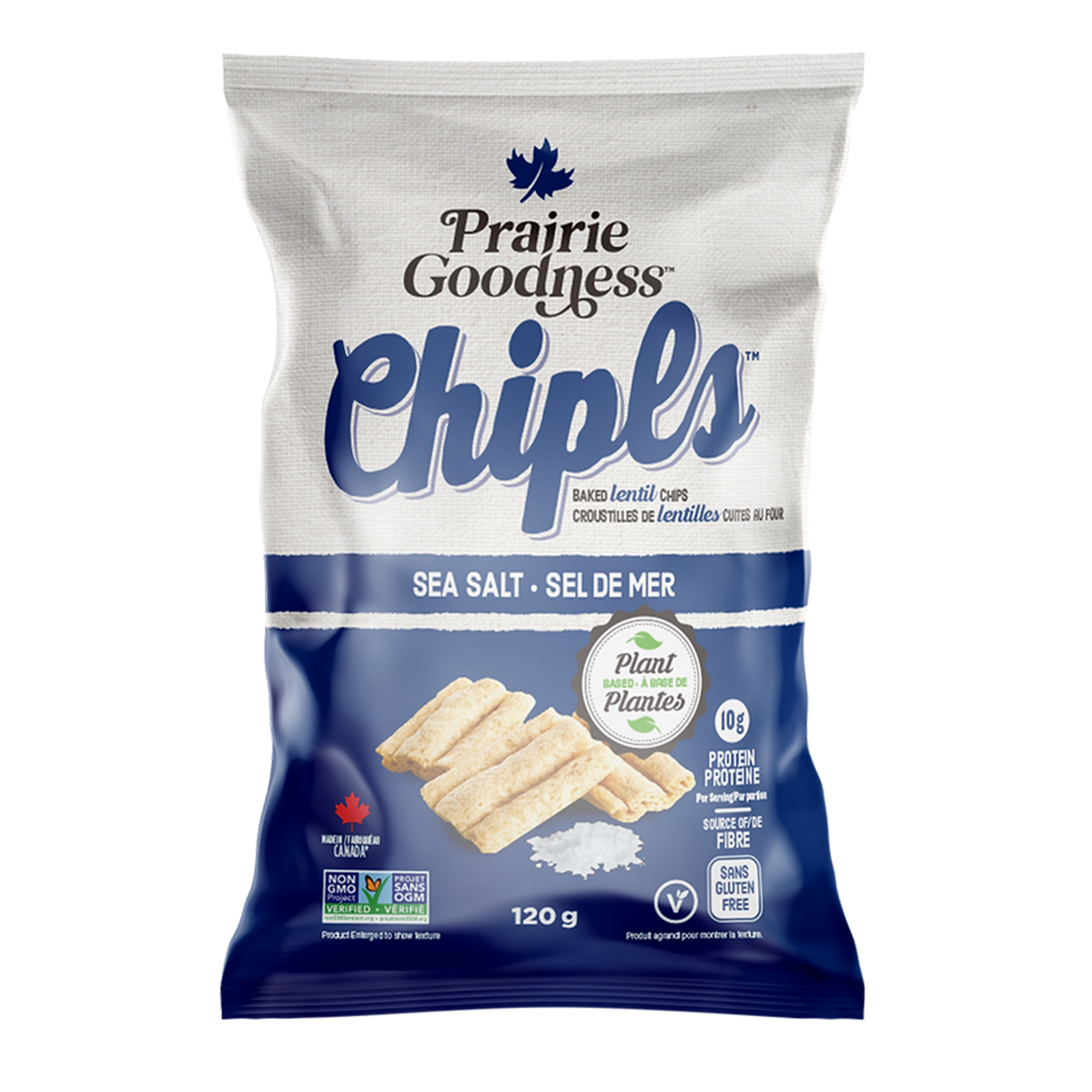 Prairie Goodness Vegan Gluten-Free Sea Salt Baked Lentil Chipls