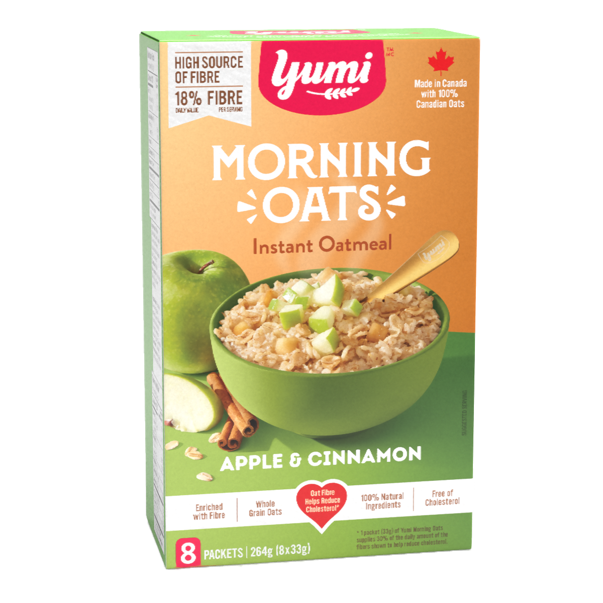 Yumi Apple & Cinnamon Morning Oats Instant Oatmeal