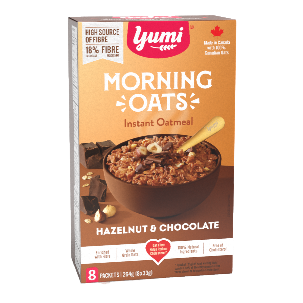 Yumi Chocolate Hazelnut Morning Oats Instant Oatmeal