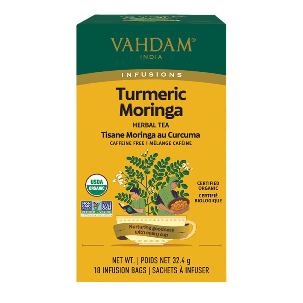 Vahdam Teas Turmeric Moringa Herbal Tea