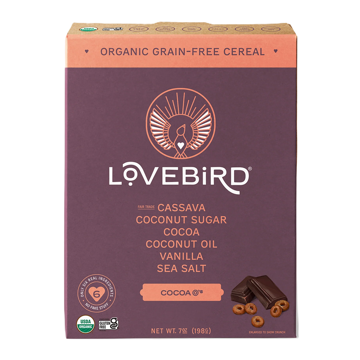 Lovebird Organic Grain-Free Cocoa O's Cereal