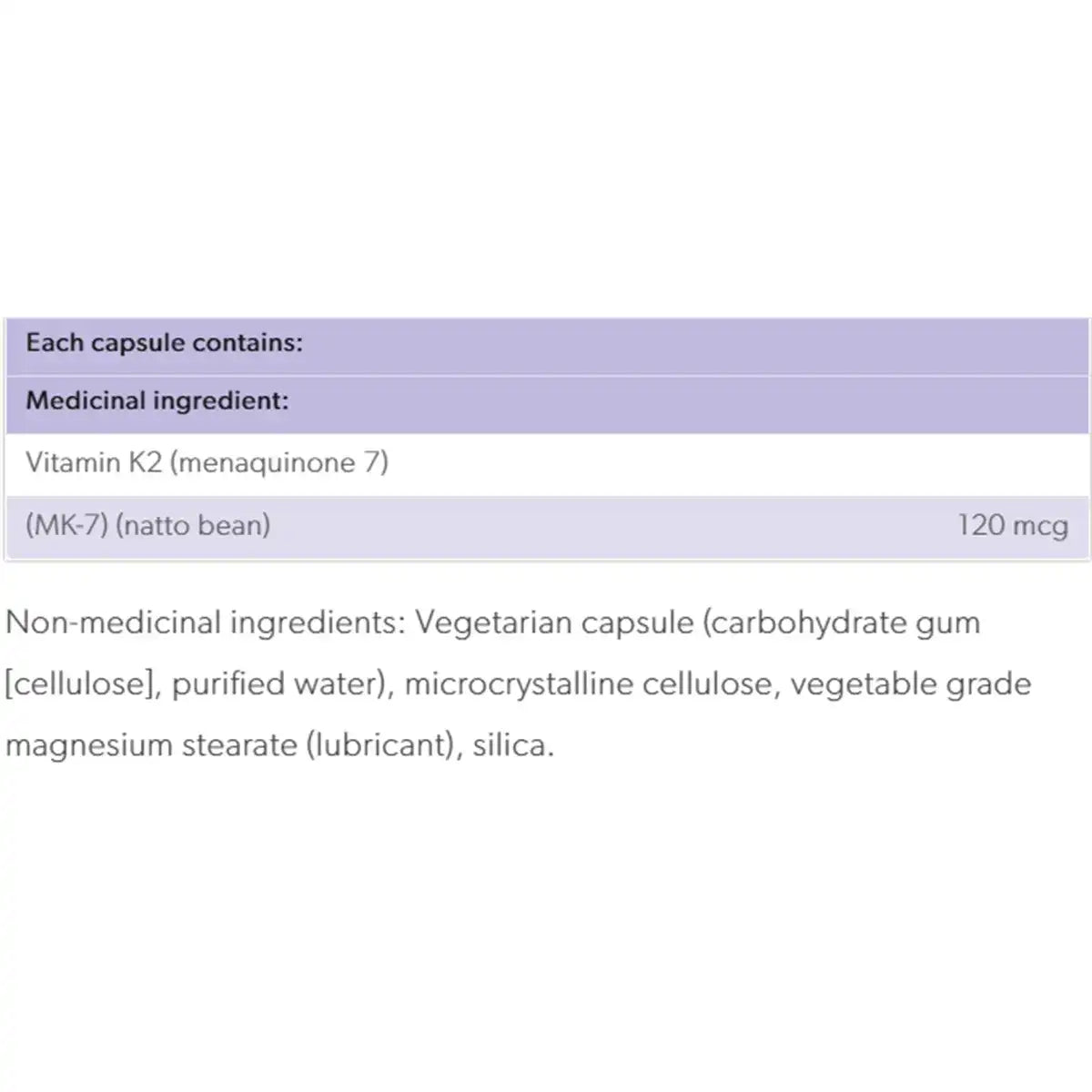 Preferred Nutrition Vitamin K2 - 120mcg