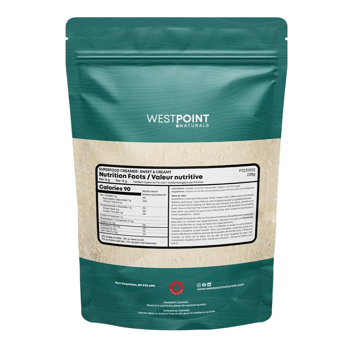 Westpoint Naturals Org Superfood Creamer - Sweet & Creamy