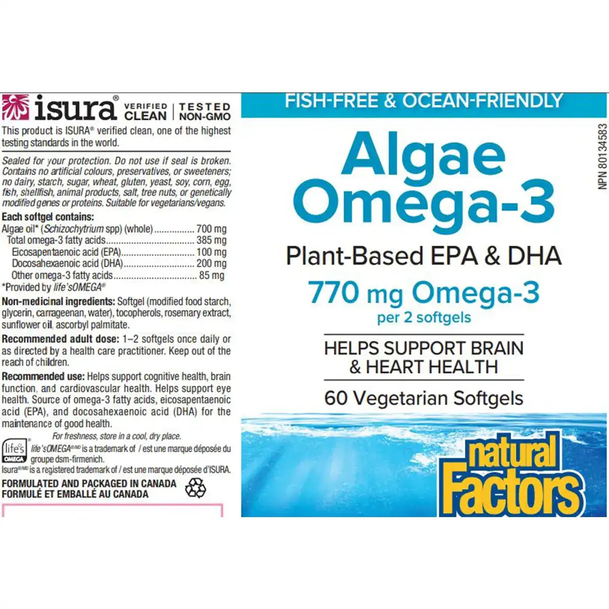 Natural Factors Algae Omega-3