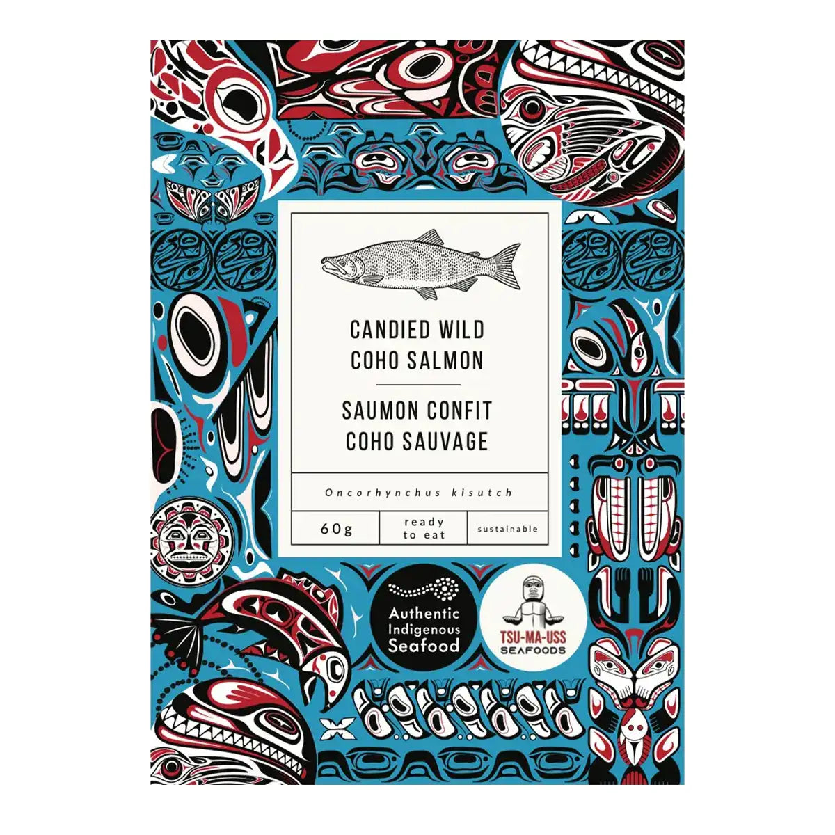 Authentic Indigenous Seafood Candied Wild Coho Salmon Jerky