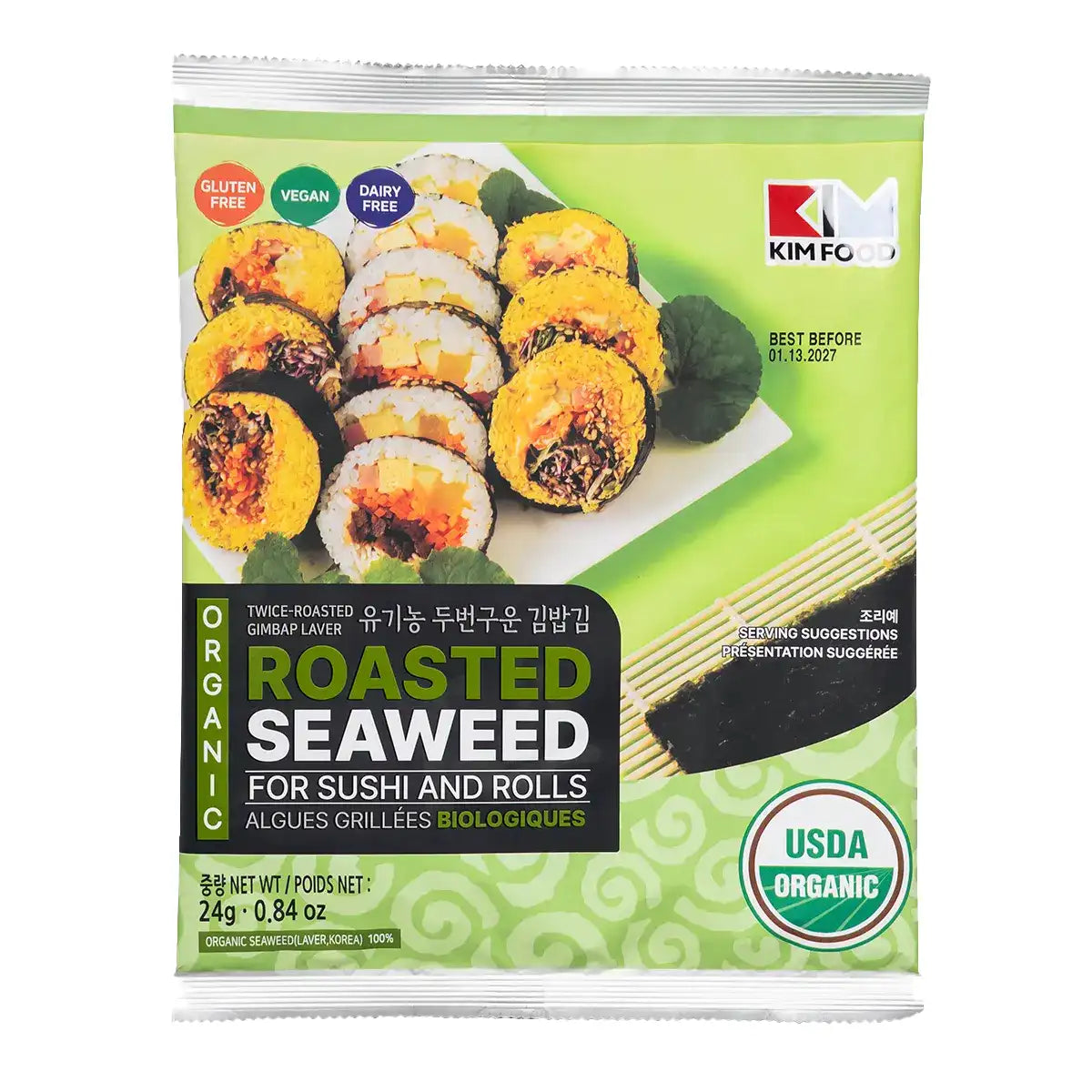 Organic Roasted Seaweed for Sushi and Rolls