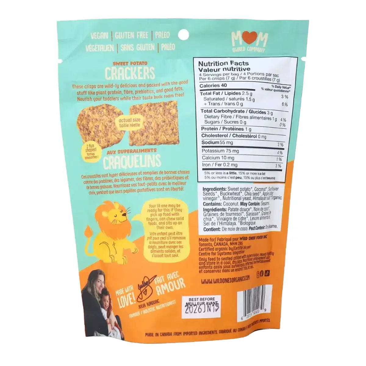 Wild Ones A lil' Cheezy Sweet Potato Crackers