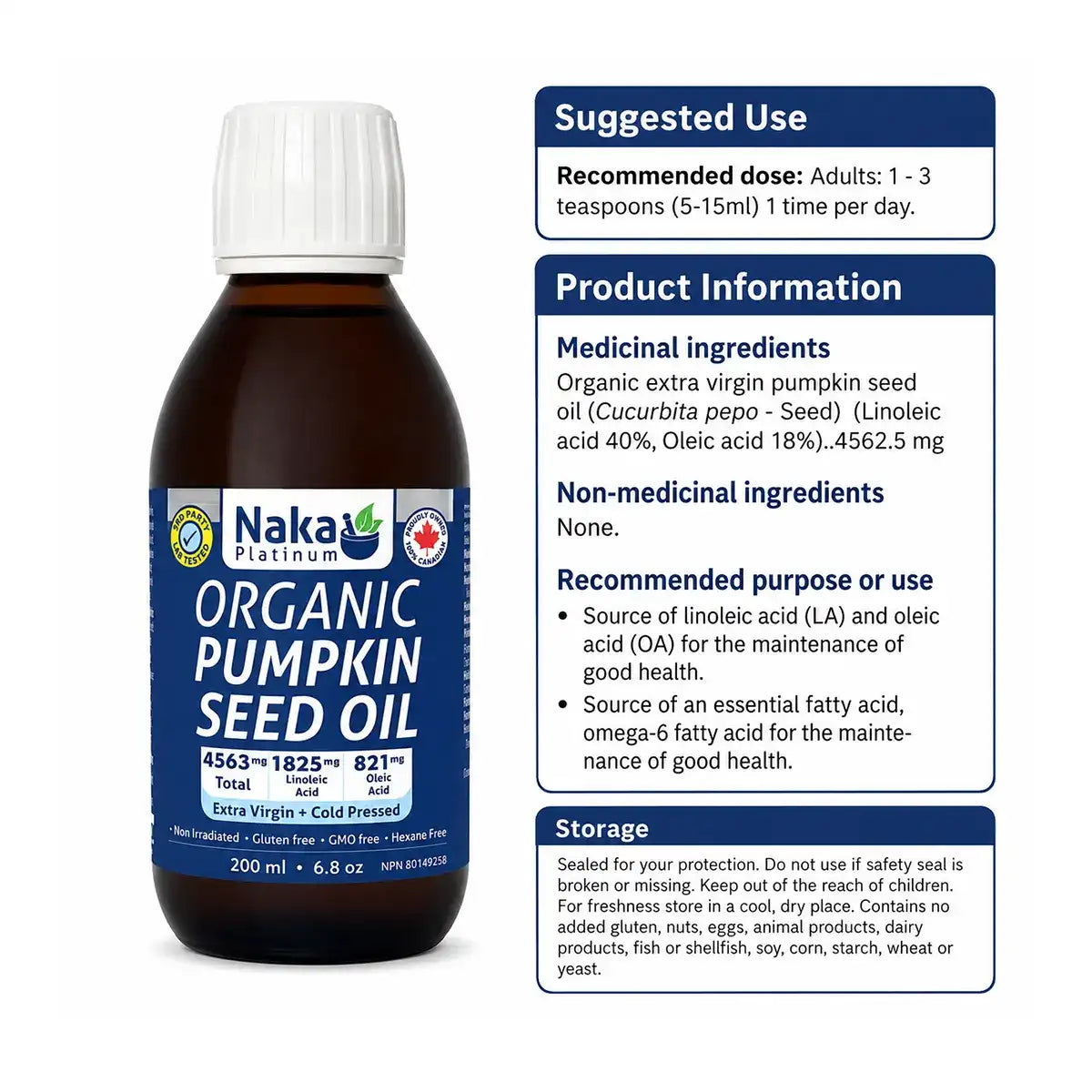 Naka Organic Pumpkin Seed Oil