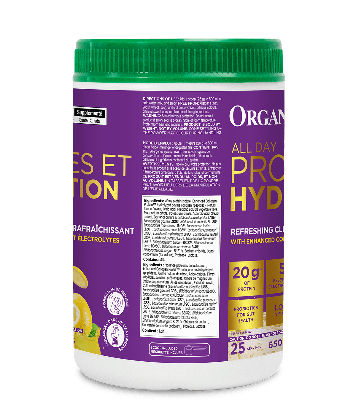 Organika Classic Lemonade All Day Protein Hydrator