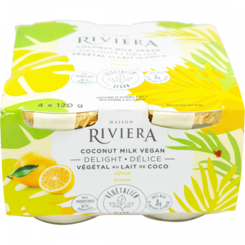 Riviera Vegan Multi-Pack Lemon Coconut Yogurt PET