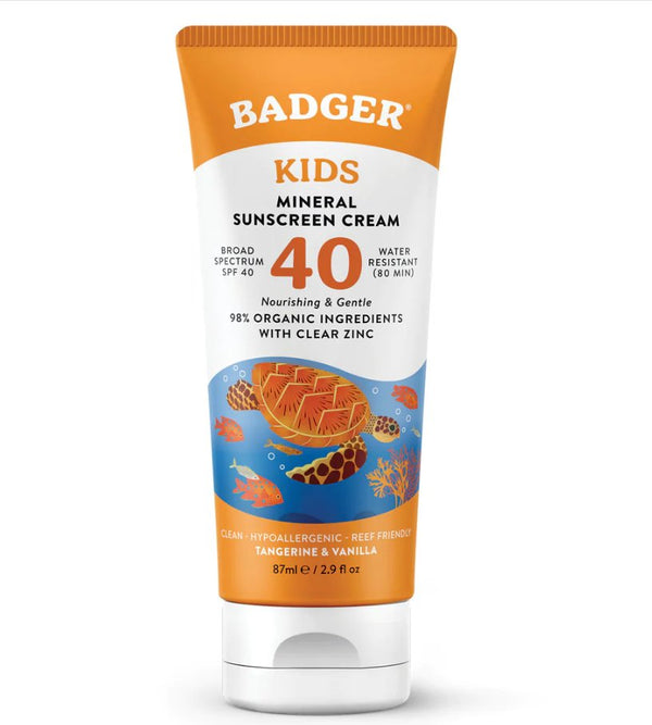 Badger Tangerine & Vanilla SPF 40 Kids Sunscreen