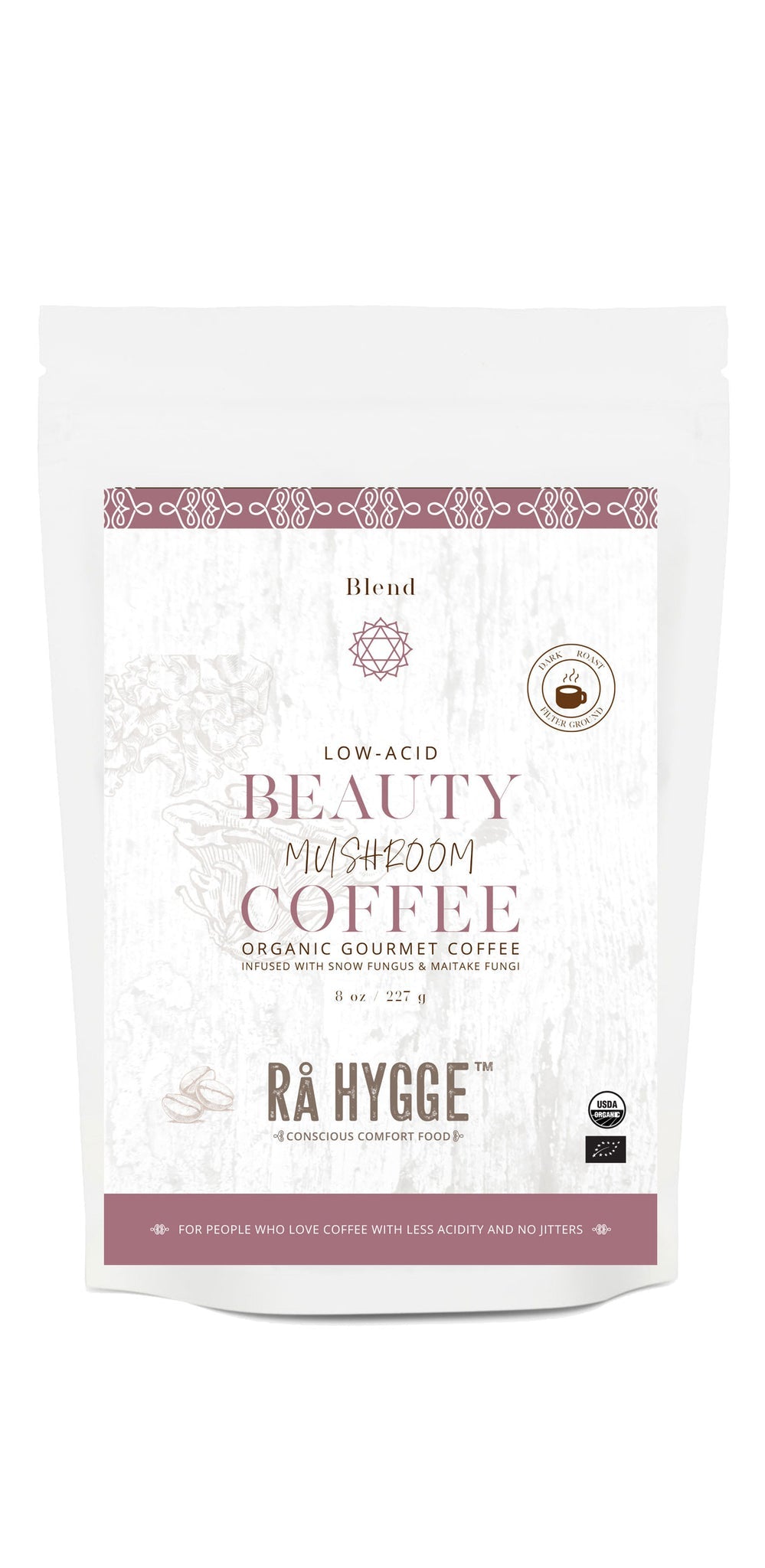 Ra Hygge Beauty Maitake & Snow Fungus Ground Coffee