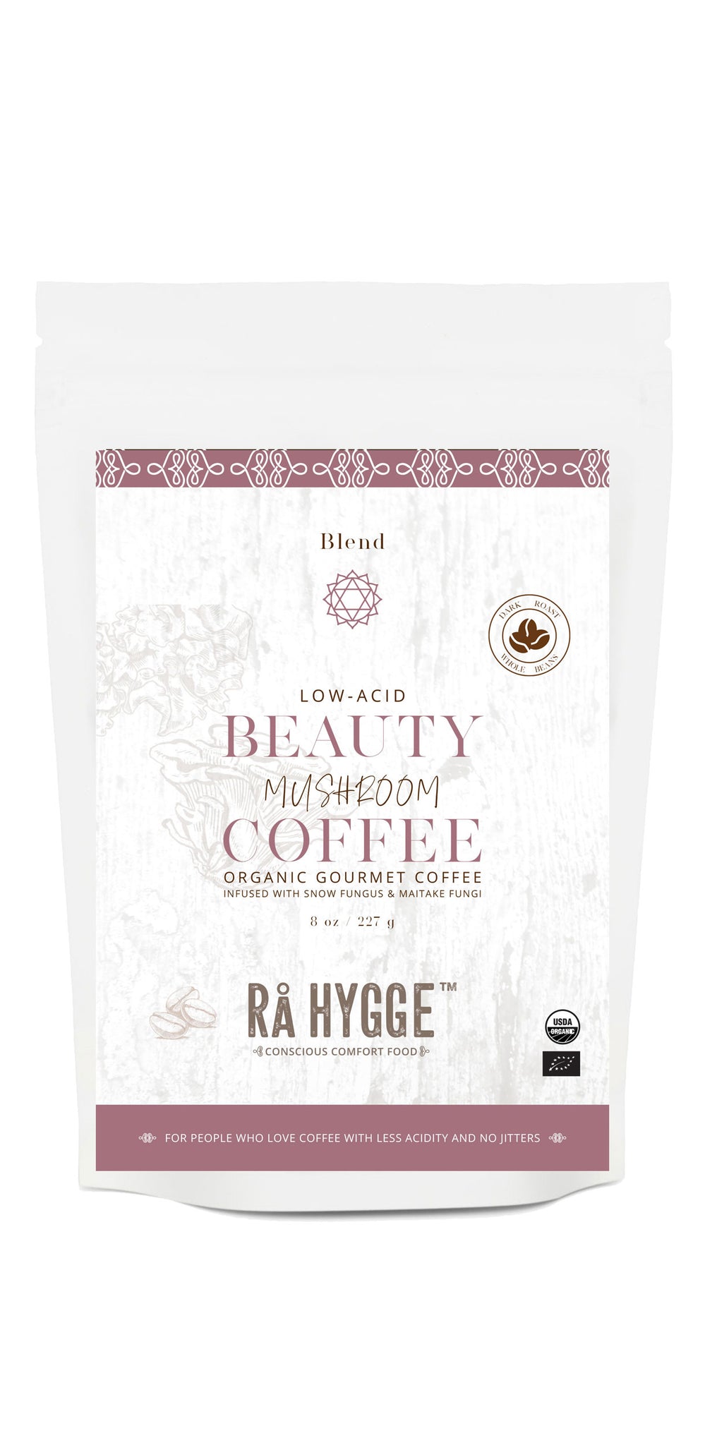 Ra Hygge Beauty Maitake & Snow Fungus Whole Bean Coffee
