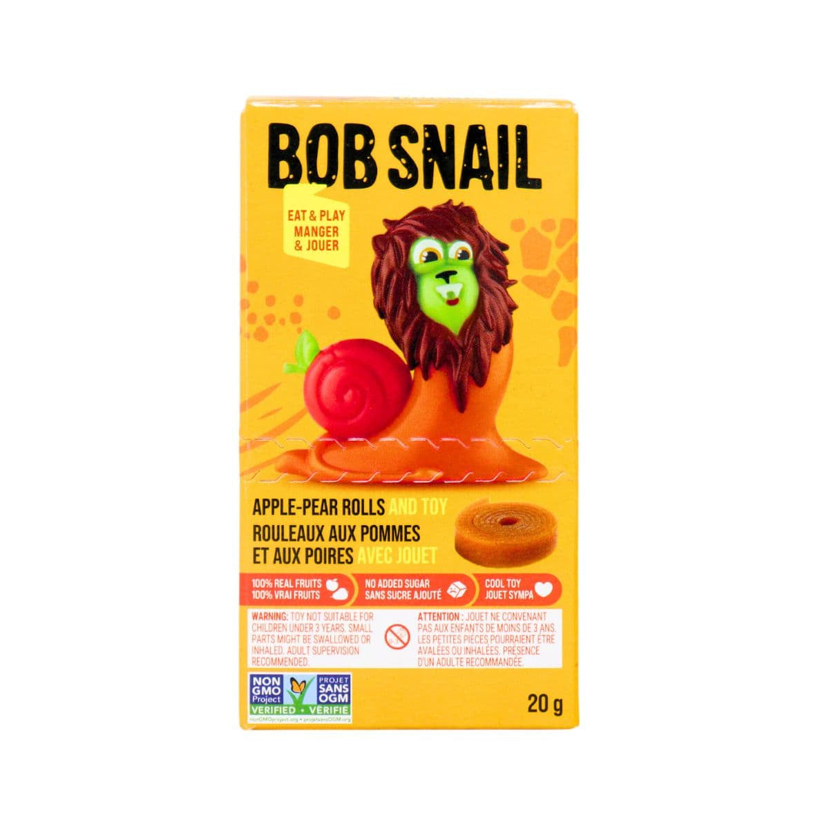 Bob Snail Natural Fruit Rolls with Toy