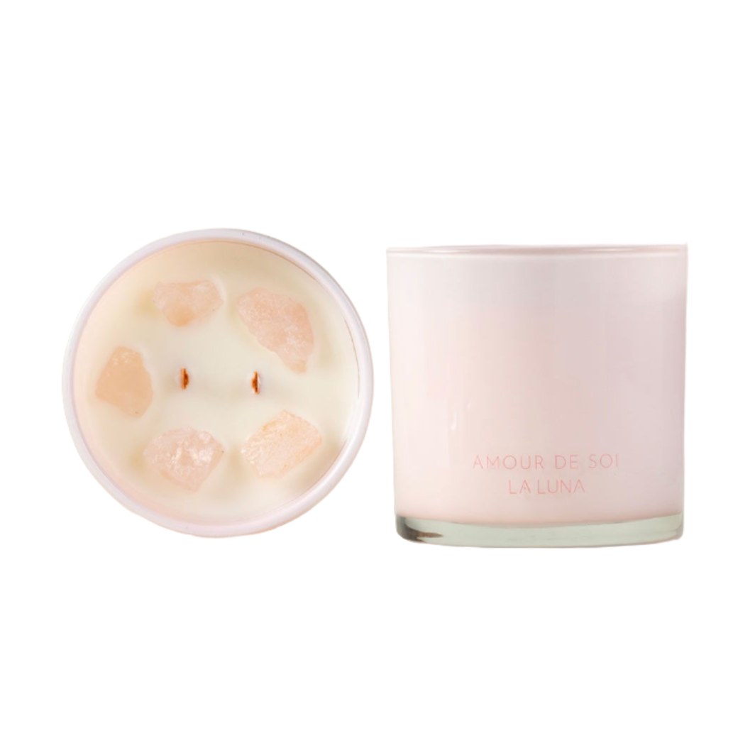 La Luna Self Love Rose Quartz Candle